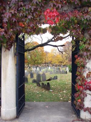 Olde entrance: The entrance to the Dorchester North Burying Ground in Uphams Corner. James Hobin photo